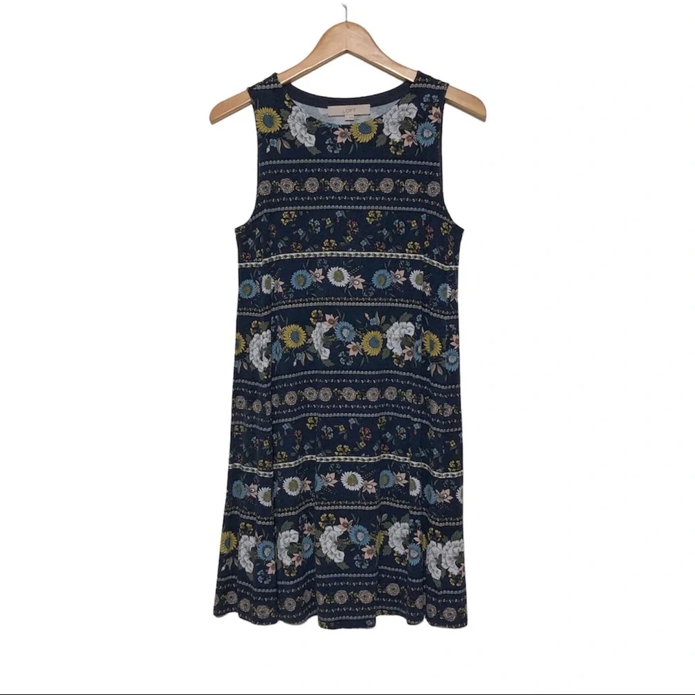 Loft Floral Printed Swing Dress - Picture 6 of 12